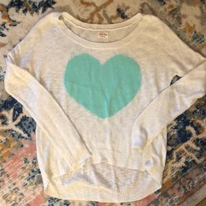 Heart knit lightweight sweater